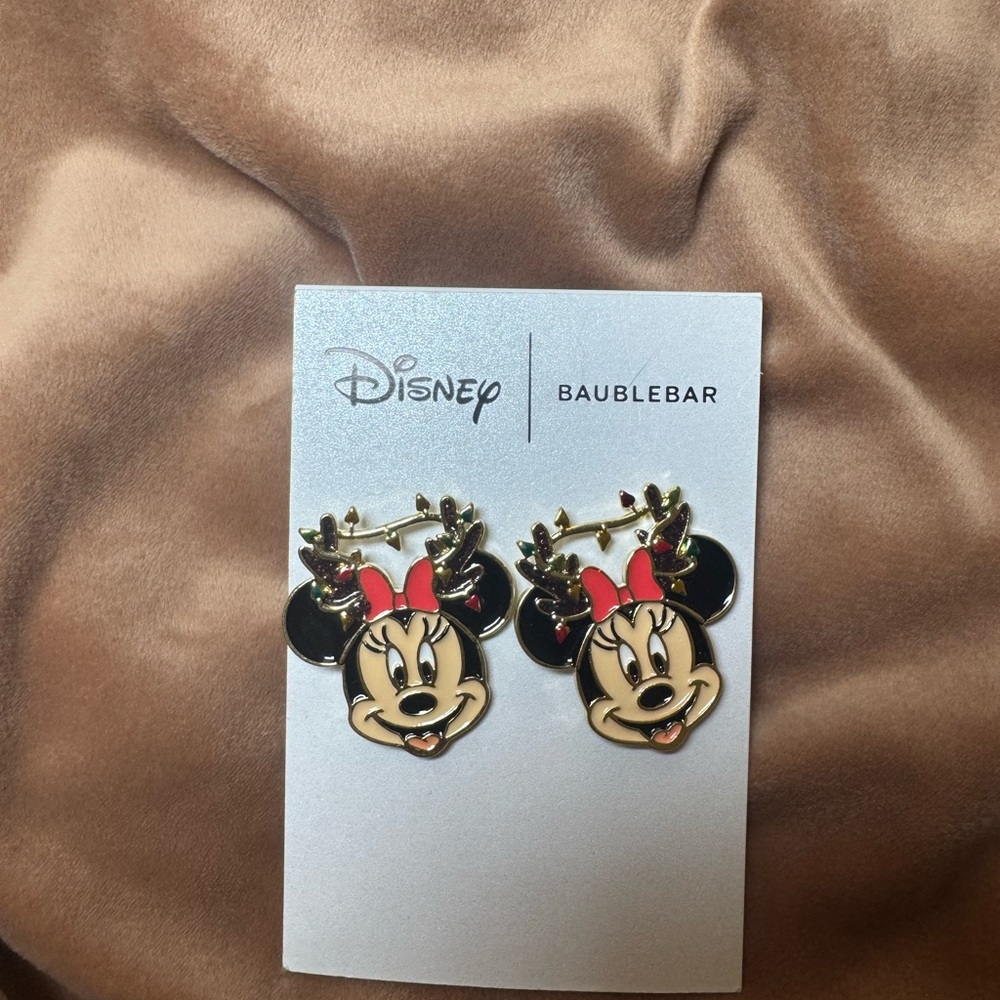 BaubleBar Minnie Mouse Earrings - Red and Black